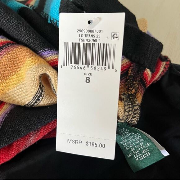 Ralph Lauren Striped Halter Sweater Tank With Shelf Bra and Braided Strap M, NWT - Picture 8 of 10